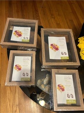Studio Decor Brown Wood Floating Shadowbox Frames – Set of 4